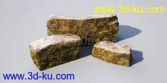 花园场景,草坪,园艺,园林景观,草地,树桩,假山,小水池,石头,岩石,欧式亭子等模型合集的图片47