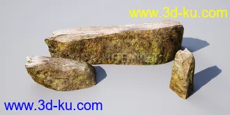 花园场景,草坪,园艺,园林景观,草地,树桩,假山,小水池,石头,岩石,欧式亭子等模型合集的图片48