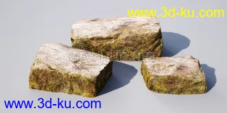 花园场景,草坪,园艺,园林景观,草地,树桩,假山,小水池,石头,岩石,欧式亭子等模型合集的图片49