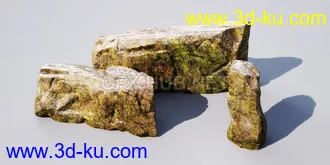 花园场景,草坪,园艺,园林景观,草地,树桩,假山,小水池,石头,岩石,欧式亭子等模型合集的图片51
