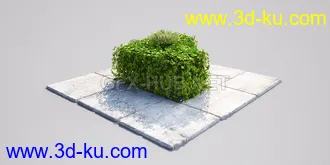 花园场景,草坪,园艺,园林景观,草地,树桩,假山,小水池,石头,岩石,欧式亭子等模型合集的图片55