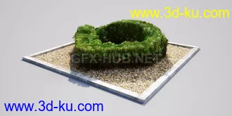 花园场景,草坪,园艺,园林景观,草地,树桩,假山,小水池,石头,岩石,欧式亭子等模型合集的图片63