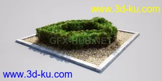 花园场景,草坪,园艺,园林景观,草地,树桩,假山,小水池,石头,岩石,欧式亭子等模型合集的图片64