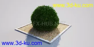 花园场景,草坪,园艺,园林景观,草地,树桩,假山,小水池,石头,岩石,欧式亭子等模型合集的图片65