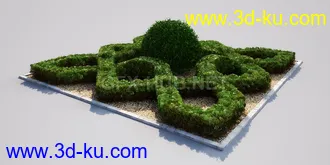 花园场景,草坪,园艺,园林景观,草地,树桩,假山,小水池,石头,岩石,欧式亭子等模型合集的图片66