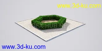 花园场景,草坪,园艺,园林景观,草地,树桩,假山,小水池,石头,岩石,欧式亭子等模型合集的图片78