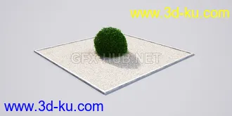 花园场景,草坪,园艺,园林景观,草地,树桩,假山,小水池,石头,岩石,欧式亭子等模型合集的图片80