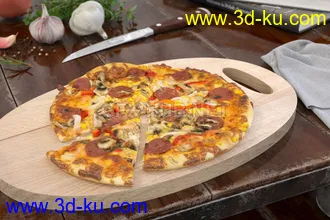 面包,蛋糕,甜点,披萨,热狗,三明治,汉堡包,卷饼,炸鸡,香肠,鱼干,饼干等食物模型合集的图片23