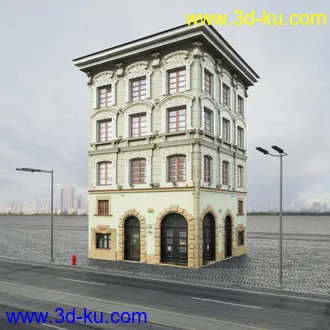 欧式建筑,楼房,公寓,大楼,大厦,等建筑模型合集的图片91