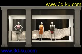 商品展览柜,橱窗,展台,商店等模型合集的图片
