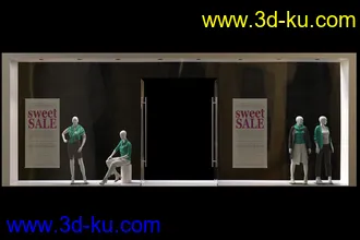 商品展览柜,橱窗,展台,商店等模型合集的图片