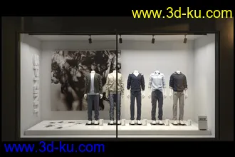 商品展览柜,橱窗,展台,商店等模型合集的图片