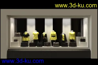 商品展览柜,橱窗,展台,商店等模型合集的图片