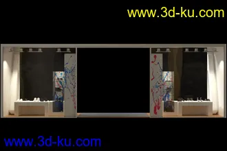 商品展览柜,橱窗,展台,商店等模型合集的图片