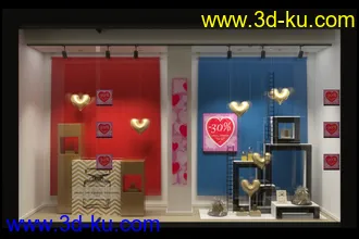 商品展览柜,橱窗,展台,商店等模型合集的图片