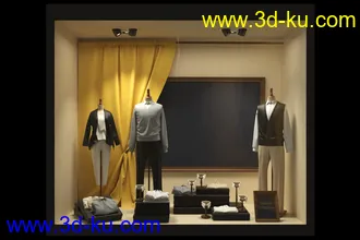 商品展览柜,橱窗,展台,商店等模型合集的图片
