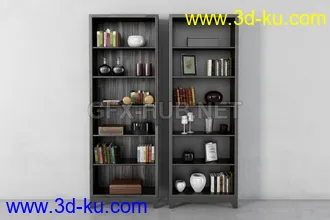 书架,书本,书箱,书柜,油画,画册等模型合集的图片
