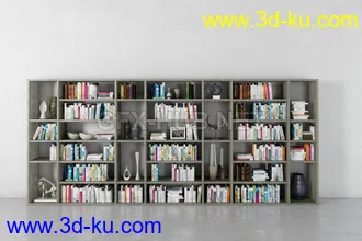 书架,书本,书箱,书柜,油画,画册等模型合集的图片