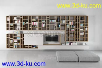 书架,书本,书箱,书柜,油画,画册等模型合集的图片