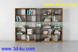 书架,书本,书箱,书柜,油画,画册等模型合集的图片