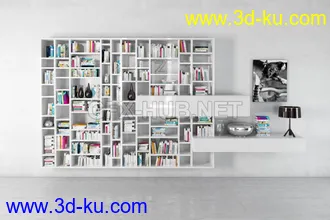 书架,书本,书箱,书柜,油画,画册等模型合集的图片
