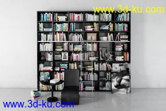书架,书本,书箱,书柜,油画,画册等模型合集的图片