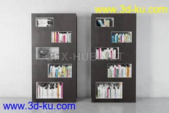 书架,书本,书箱,书柜,油画,画册等模型合集的图片