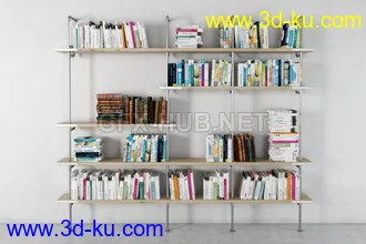 书架,书本,书箱,书柜,油画,画册等模型合集的图片