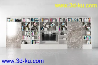 书架,书本,书箱,书柜,油画,画册等模型合集的图片