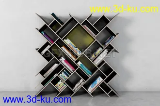书架,书本,书箱,书柜,油画,画册等模型合集的图片
