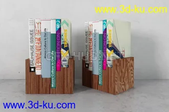 书架,书本,书箱,书柜,油画,画册等模型合集的图片