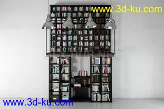 书架,书本,书箱,书柜,油画,画册等模型合集的图片