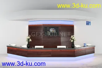 接待处,前台,公司前台模型合集的图片