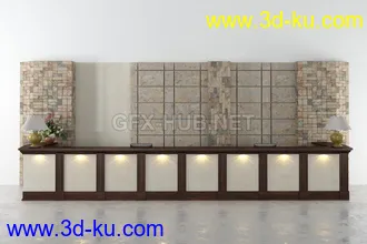 接待处,前台,公司前台模型合集的图片