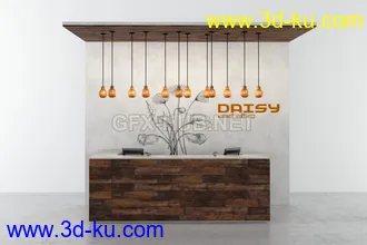 接待处,前台,公司前台模型合集的图片