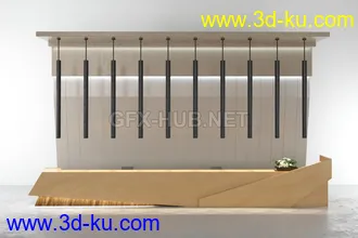 接待处,前台,公司前台模型合集的图片