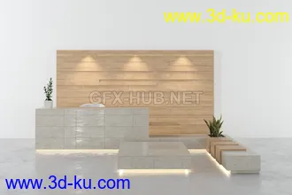 接待处,前台,公司前台模型合集的图片