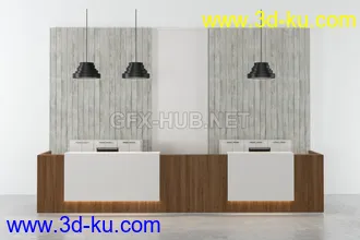 接待处,前台,公司前台模型合集的图片