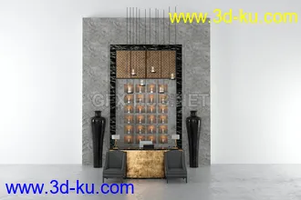 接待处,前台,公司前台模型合集的图片