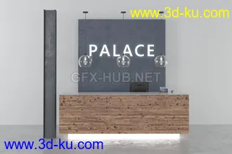 接待处,前台,公司前台模型合集的图片