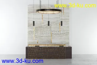 接待处,前台,公司前台模型合集的图片