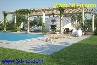 园林场景,园林建筑,园林设计等模型50个的图片1