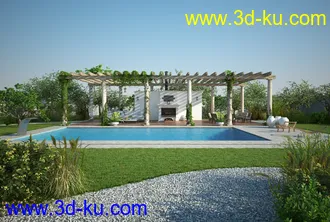 园林场景,园林建筑,园林设计等模型50个的图片