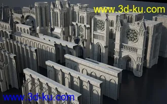 哥特风格建筑模型的图片