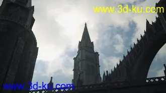 哥特风格建筑模型的图片