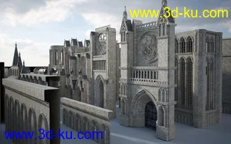 哥特风格建筑模型的图片
