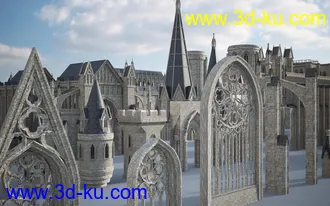 哥特风格建筑模型的图片