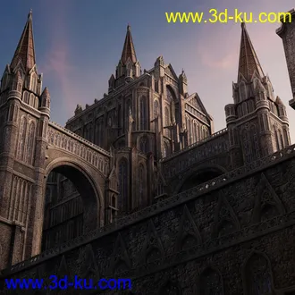 哥特风格建筑模型的图片