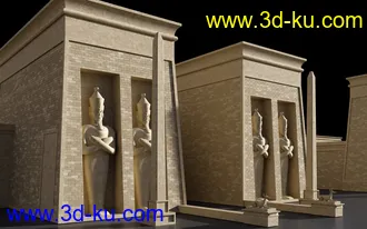 金字塔模型,埃及建筑模型,法老陵墓,人面狮身模型的图片