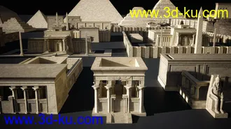 金字塔模型,埃及建筑模型,法老陵墓,人面狮身模型的图片